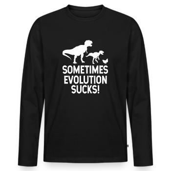 Student Study School Funny Saying - Men's Premium Organic Long Sleeve Shirt - black - Front - Nico (187cm)