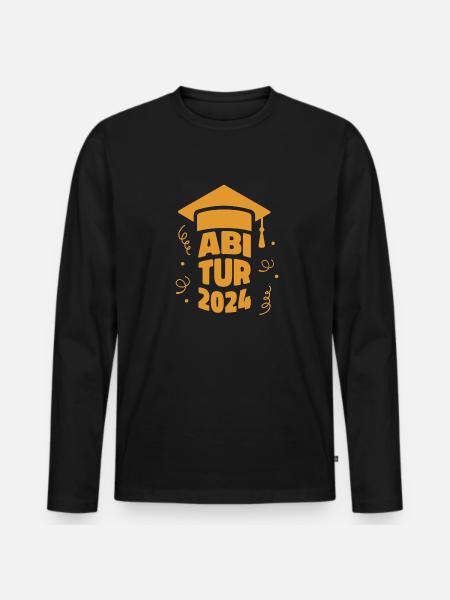 Abi Abitur 2024 Abiturient - Männer Premium Bio Langarmshirt - Schwarz