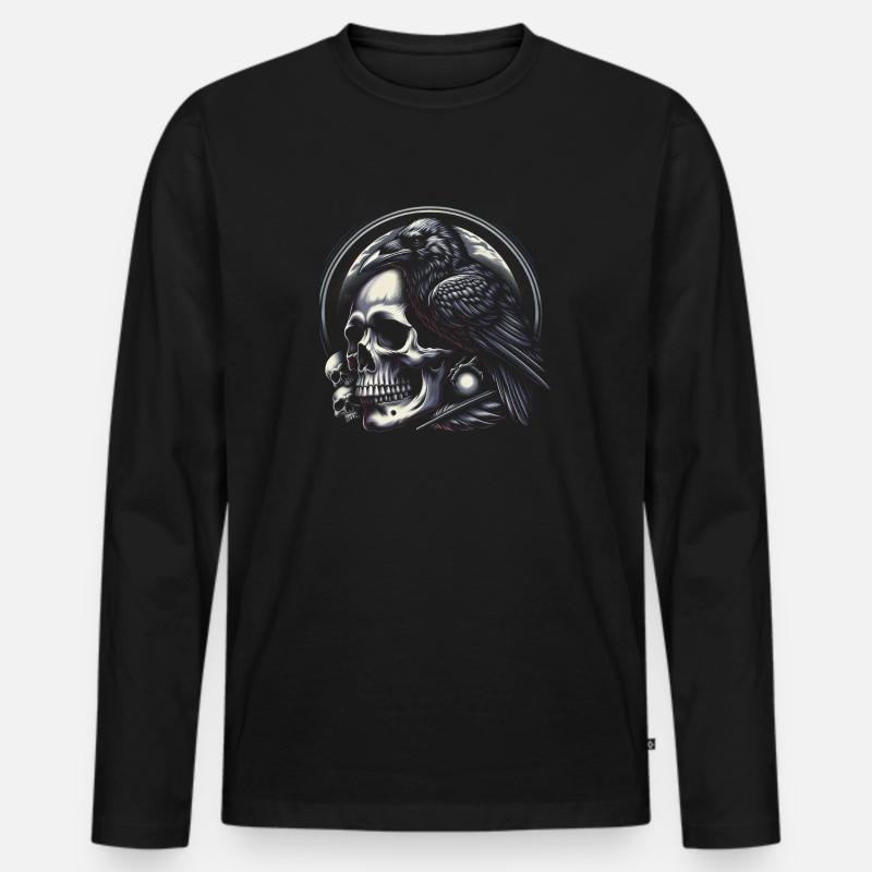 Prophet der Sonnenfinsternis - Männer Premium Bio Langarmshirt - Schwarz