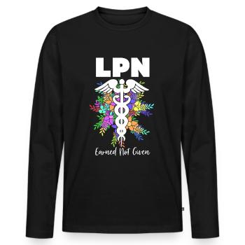Nurse Nurse Nurse - Men's Premium Organic Long Sleeve Shirt - black - Front - Nico (187cm)