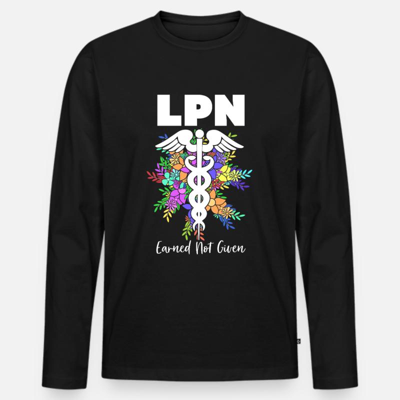 Krankenpflegerin Krankenschwester Krankenpfleger - Männer Premium Bio Langarmshirt - Schwarz