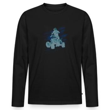 Quad ATV - Männer Premium Bio Langarmshirt - Schwarz - Vorne - Nico (187cm)