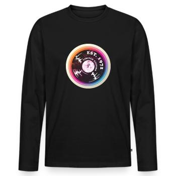 Geburtsjahr 1972 - Männer Premium Bio Langarmshirt - Schwarz - Vorne - Nico (187cm)
