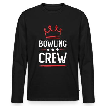 Équipe de bowling - T-shirt manches longues Premium bio Homme - noir - Devant - Nico (187cm)
