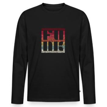 Funk Musik Retro - Männer Premium Bio Langarmshirt - Schwarz - Vorne - Nico (187cm)