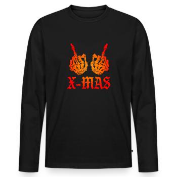 Fuck Christmas - Men's Premium Organic Long Sleeve Shirt - black - Front - Nico (187cm)