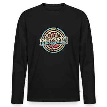 Kreuzberg Berlin Retro - Men's Premium Organic Long Sleeve Shirt - black - Front - Nico (187cm)