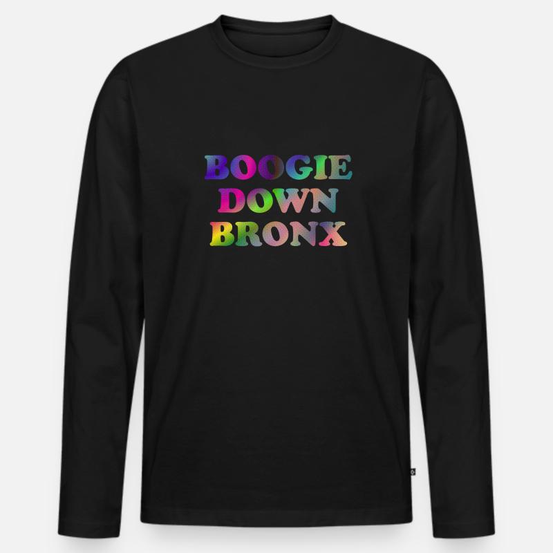 Boogie Down Bronx - Männer Premium Bio Langarmshirt - Schwarz
