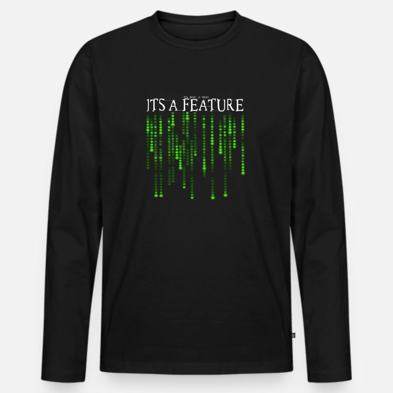 It's Not A Bug - It's A Feature Green Source Code Männer Premium Bio Langarmshirt