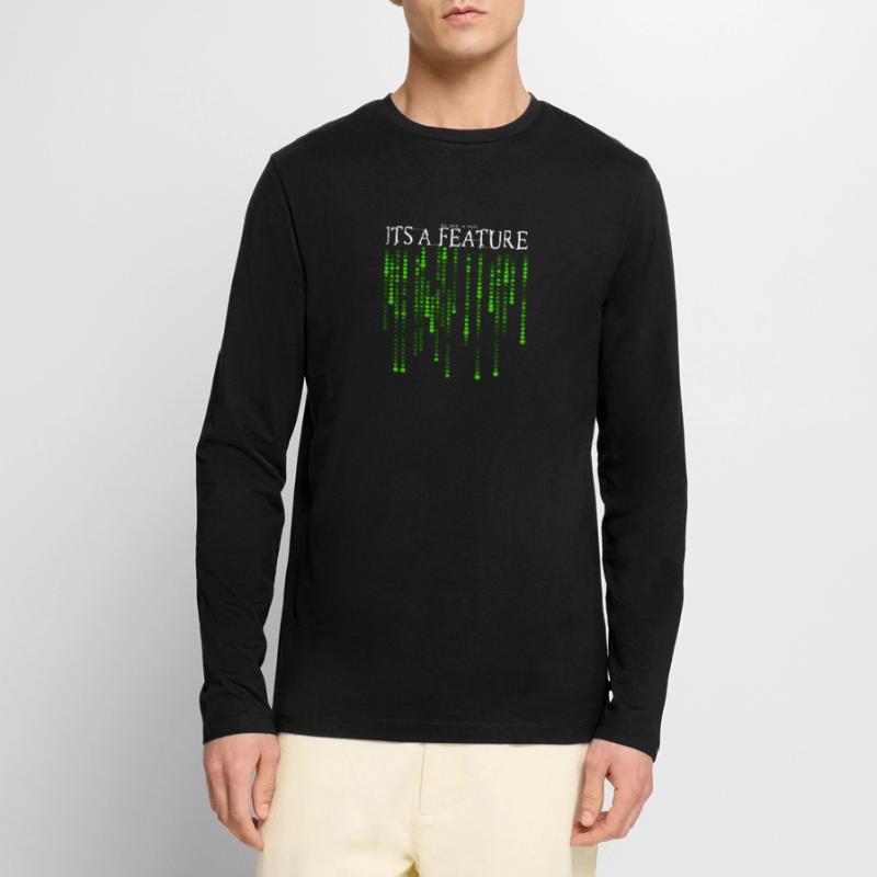 It's Not A Bug - It's A Feature Green Source Code Männer Premium Bio Langarmshirt