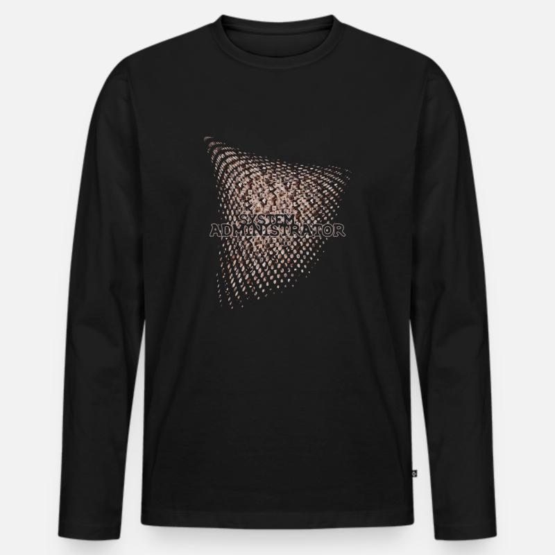 SYSTEM ADMINISTRATOR - Männer Premium Bio Langarmshirt - Schwarz