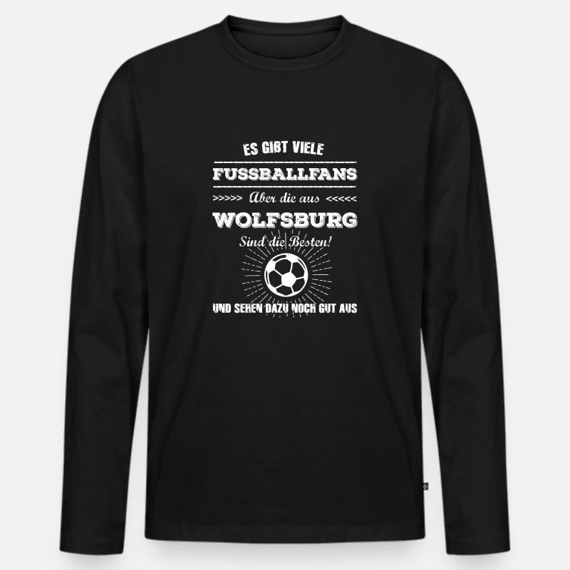 Wolfsburg - Männer Premium Bio Langarmshirt - Schwarz