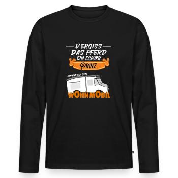 Forget the horse Prince comes with camper - Men's Premium Organic Long Sleeve Shirt - black - Front - Nico (187cm)