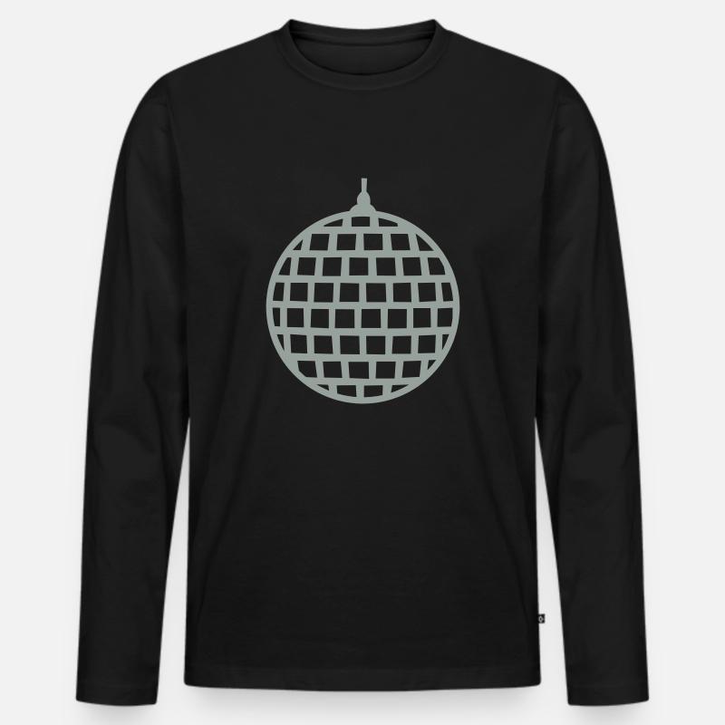 Disco - Männer Premium Bio Langarmshirt - Schwarz