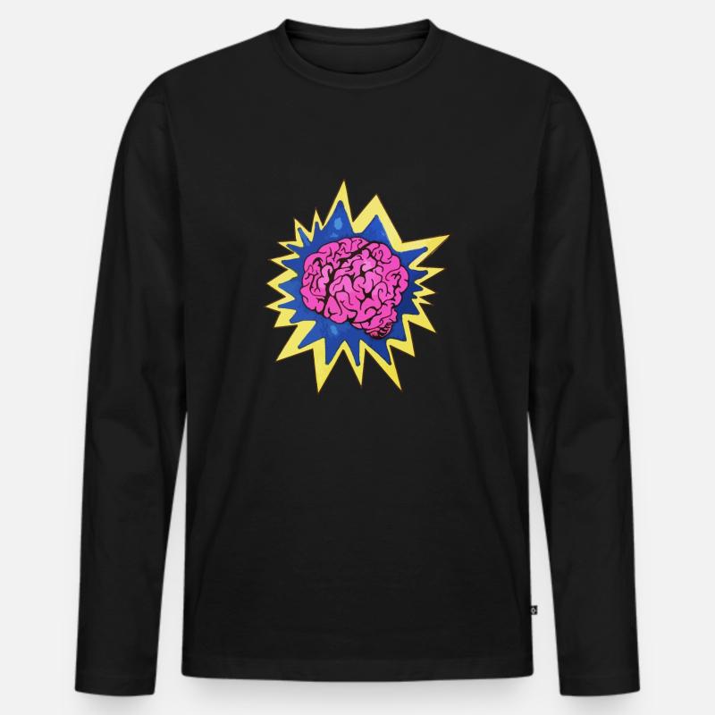 Brainwashed - Männer Premium Bio Langarmshirt - Schwarz
