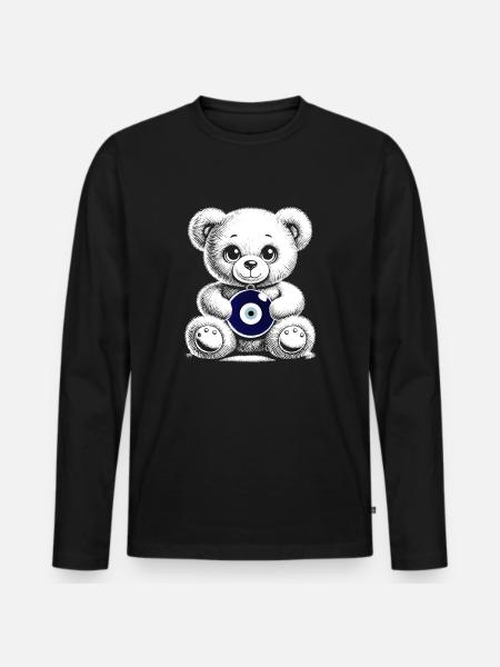 Nazar - Men's Premium Organic Long Sleeve Shirt - black