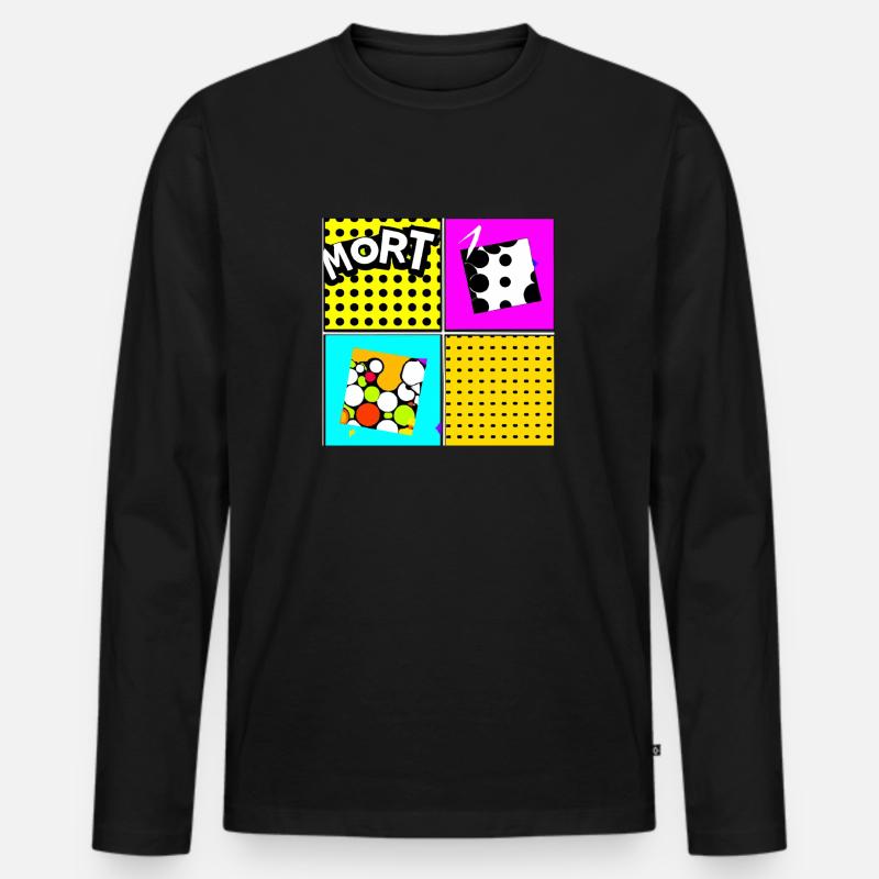 Pop art - Männer Premium Bio Langarmshirt - Schwarz