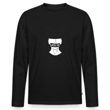 Article 13 upload filter Internet censorship gift - Men's Premium Organic Long Sleeve Shirt - black - Front - Nico (187cm)