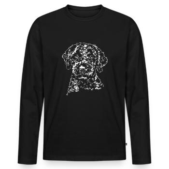 LAGOTTO ROMAGNOLO Portrait Dogs Dog Wilsigns - Men's Premium Organic Long Sleeve Shirt - black - Front - Nico (187cm)