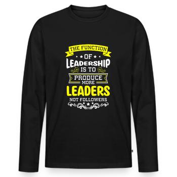 Chef Teambuilding Firma Kollege - Männer Premium Bio Langarmshirt - Schwarz - Vorne - Nico (187cm)