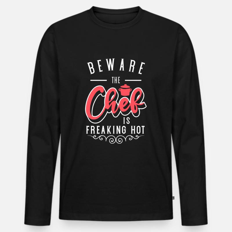 Küchenchef Sternekoch Essen - Männer Premium Bio Langarmshirt - Schwarz