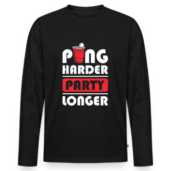 Table de célébration de l’alcool de bière - T-shirt manches longues Premium bio Homme - noir - Devant - Nico (187cm)