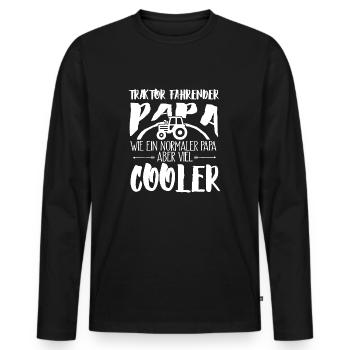 Landwirt Traktor Cooler Papa Geschenk - Männer Premium Bio Langarmshirt - Schwarz - Vorne - Nico (187cm)