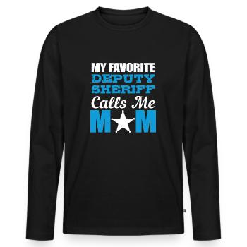 Mon shérif préféré Aimant le poison - T-shirt manches longues Premium bio Homme - noir - Devant - Nico (187cm)