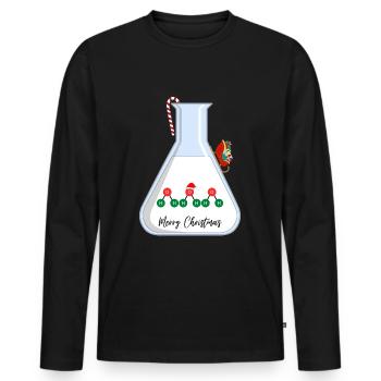 Merry chemical Christmas - Männer Premium Bio Langarmshirt - Schwarz - Vorne - Nico (187cm)