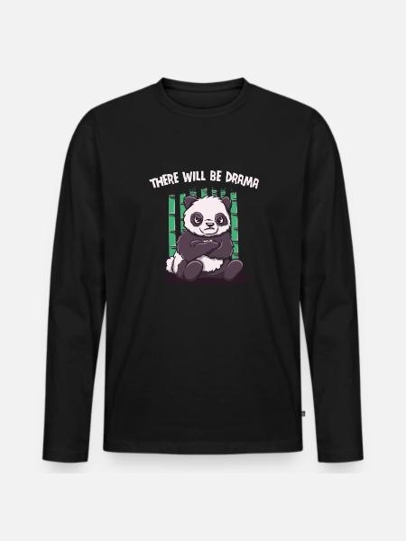 Es wird dramatische lustige sarkastische Humor -Sa - Männer Premium Bio Langarmshirt - Schwarz