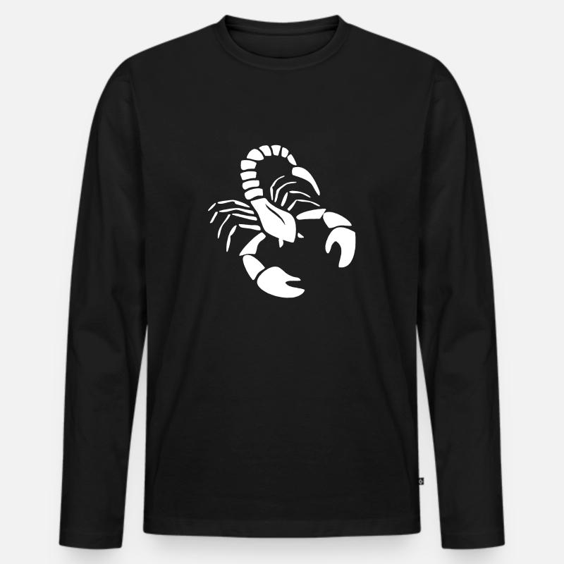 Skorpion - Männer Premium Bio Langarmshirt - Schwarz