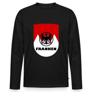 La patrie franconienne - T-shirt manches longues Premium bio Homme - noir - Devant - Nico (187cm)