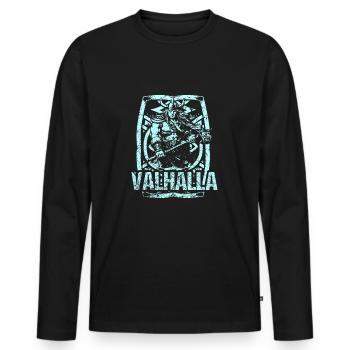 Vikings Thor Odin Valhalla Scandinavie Suède - T-shirt manches longues Premium bio Homme - noir - Devant - Nico (187cm)