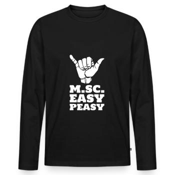 Cérémonie de remise des diplômes du Master of Science - T-shirt manches longues Premium bio Homme - noir - Devant - Nico (187cm)