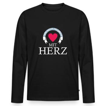 Heilerziehungspflege Heilerziehungspflegerin hep - Männer Premium Bio Langarmshirt - Schwarz - Vorne - Nico (187cm)
