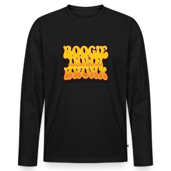 Boogie Down Bronx - Men's Premium Organic Long Sleeve Shirt - black - Front - Nico (187cm)