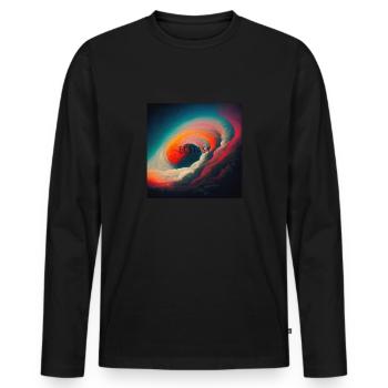 Ecstasy Ekstase - Männer Premium Bio Langarmshirt - Schwarz - Vorne - Nico (187cm)