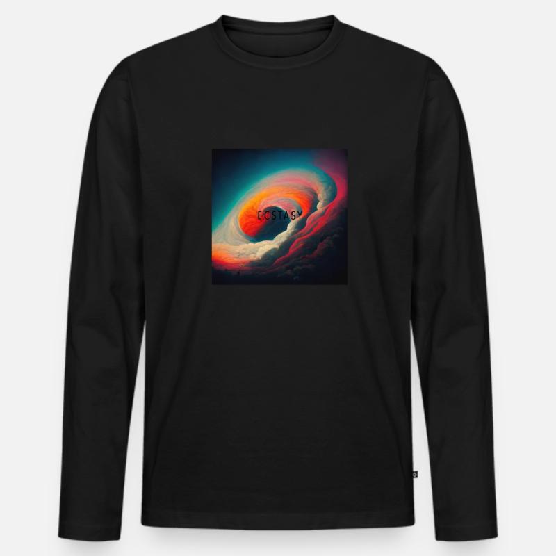 Ecstasy Ekstase - Männer Premium Bio Langarmshirt - Schwarz