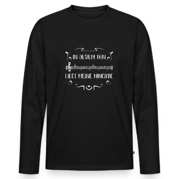 Piano Musicien Dans Tous les tons Devotion Piano - T-shirt manches longues Premium bio Homme - noir - Devant - Nico (187cm)