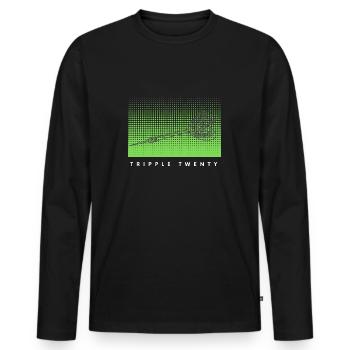 180 19 - Männer Premium Bio Langarmshirt - Schwarz - Vorne - Nico (187cm)