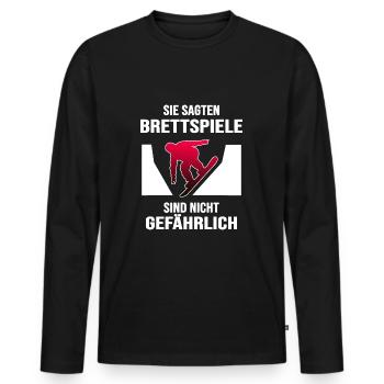 Snowboard Snowboarder Snowboard-Brett freestyle - Männer Premium Bio Langarmshirt - Schwarz - Vorne - Nico (187cm)