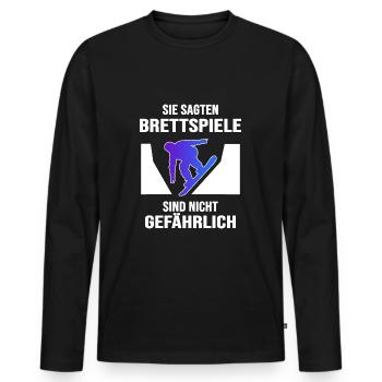 snowboarder snowboard-fun funpark freestyle-board - Männer Premium Bio Langarmshirt - Schwarz - Vorne - Nico (187cm)