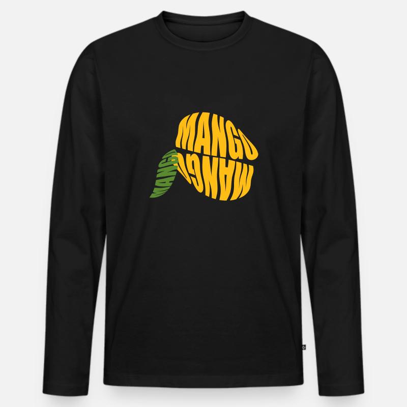 Mango - Männer Premium Bio Langarmshirt - Schwarz
