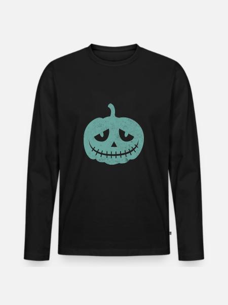 The cute scary pumpkins - Men's Premium Organic Long Sleeve Shirt - black