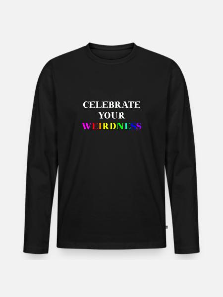 Fejr din mærkelige gaveidé quuer LGBTQ+ - Premium økologisk langærmet T-shirt til mænd - sort