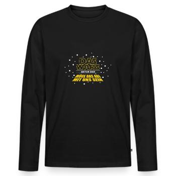 DAS WARS - Cooles Abi '25 Motto Shirt, Abitur 2025 - T-shirt manches longues Premium bio Homme - noir - Devant - Nico (187cm)