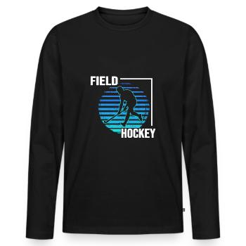 Hockey Club de hockey Joueur de hockey - T-shirt manches longues Premium bio Homme - noir - Devant - Nico (187cm)