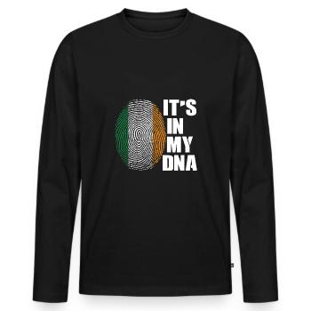 Ireland Irish Irish Flag Irish St Patricks Day - Men's Premium Organic Long Sleeve Shirt - black - Front - Nico (187cm)