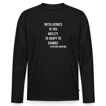 Physics Quote Quote Cadeau de programmation amusant - T-shirt manches longues Premium bio Homme - noir - Devant - Nico (187cm)