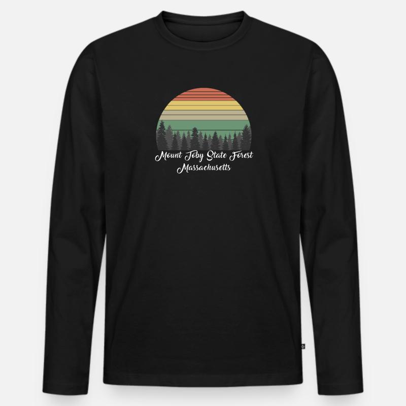 Mount Toby State Forest - Männer Premium Bio Langarmshirt - Schwarz